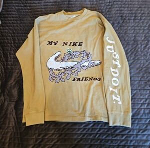 Nike Tan Long Sleeve "All My Nike Friends" Rare, Boutique S.M Standard Fit